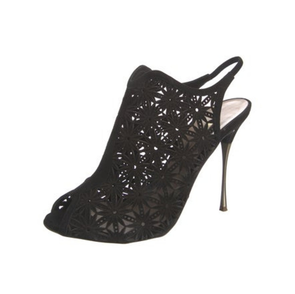 Nicholas Kirkwood Black Lace Stilletto Heels Sandals 40 9 - Picture 2 of 5